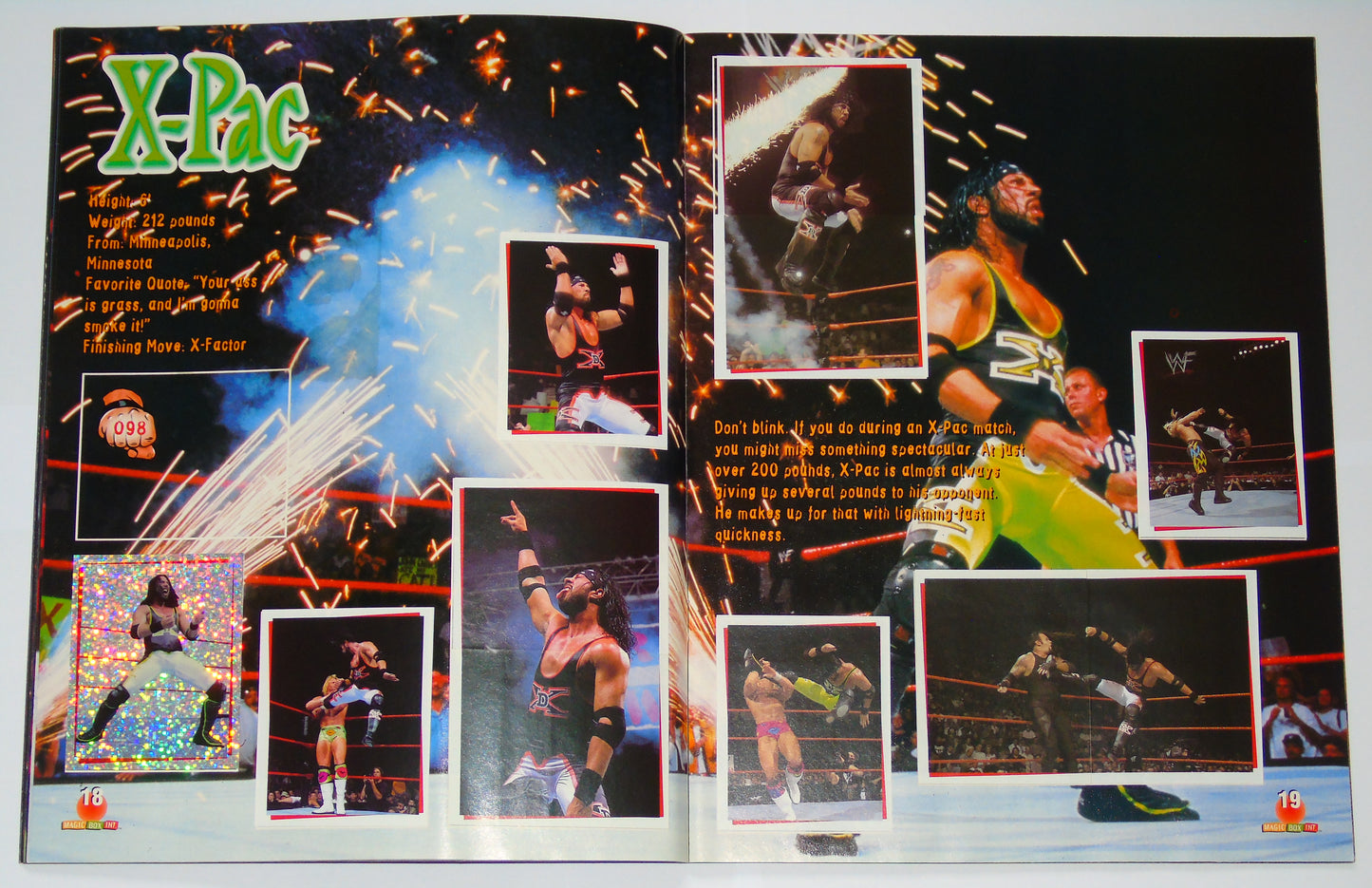 WWF Wrestling Magic Box Int UK Sticker Album 2000 Near Complete