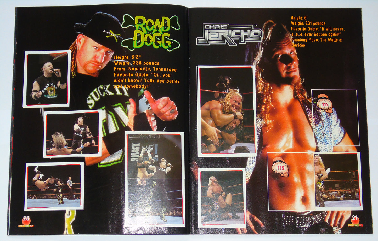 WWF Wrestling Magic Box Int UK Sticker Album 2000 Near Complete