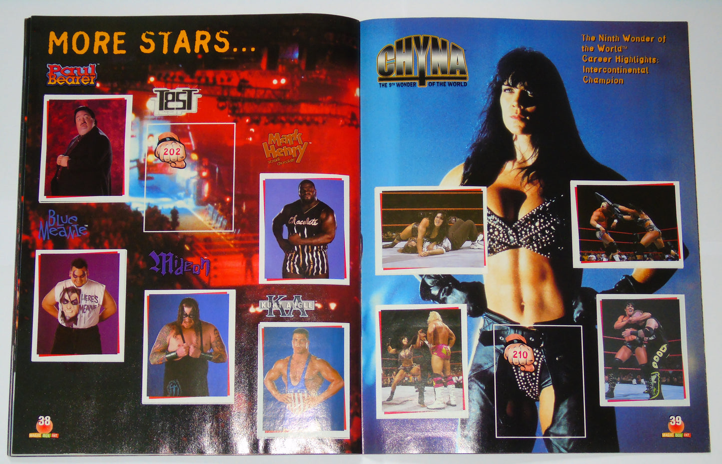 WWF Wrestling Magic Box Int UK Sticker Album 2000 Near Complete