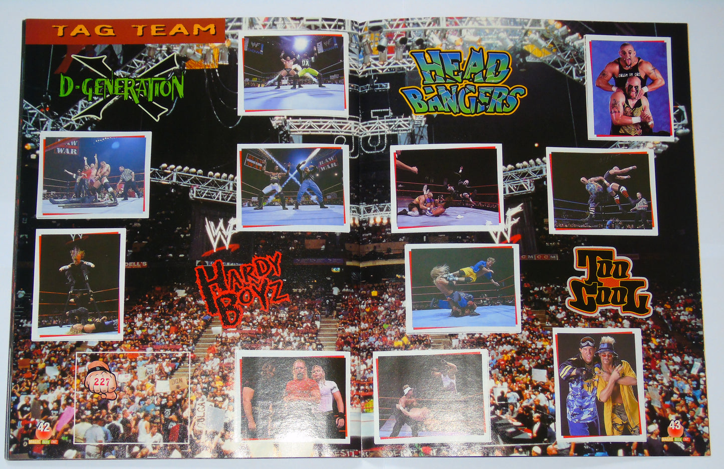 WWF Wrestling Magic Box Int UK Sticker Album 2000 Near Complete