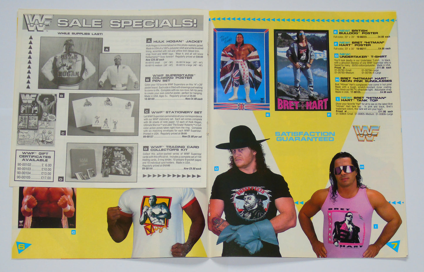 WWF Wrestling 1992 Official Merchandise Catalogue