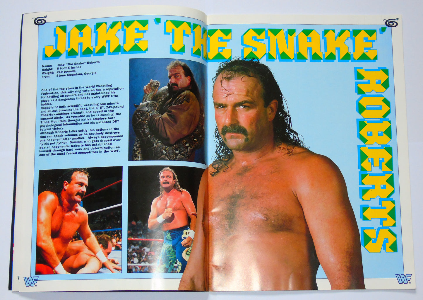 WWF Wrestling UK Rampage Tour 1991 Official Event Program With Match Card