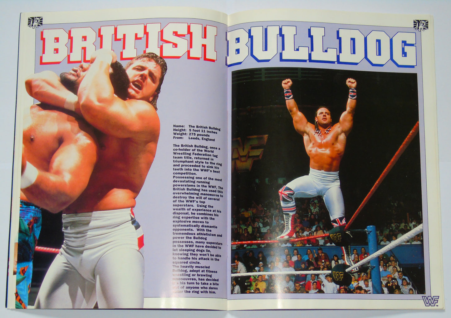 WWF Wrestling UK Rampage Tour 1991 Official Event Program With Match Card