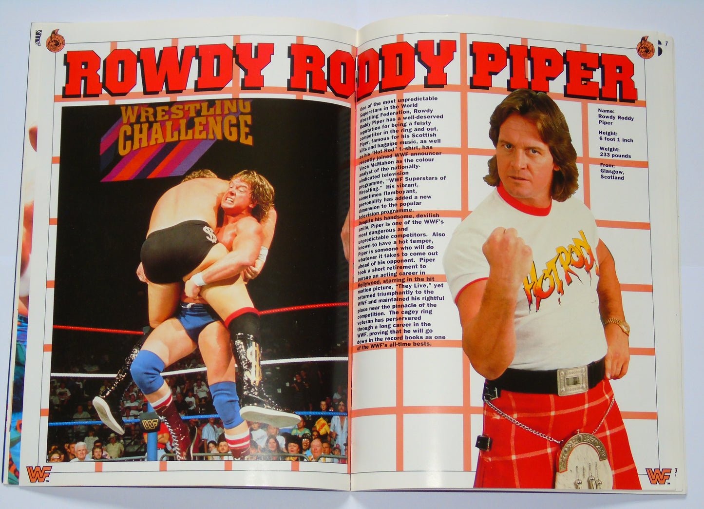 WWF Wrestling UK Rampage Tour 1991 Official Event Program With Match Card