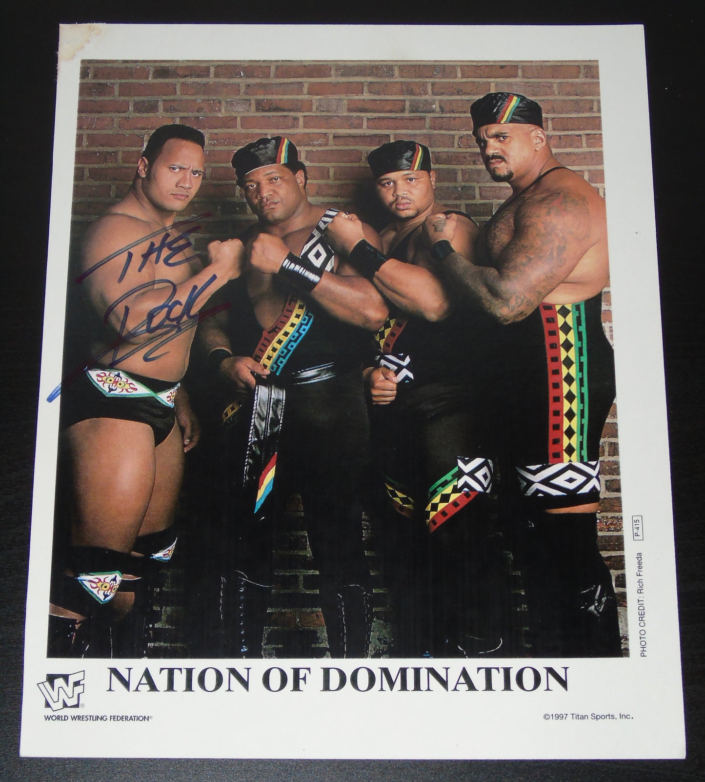 RETRO TREASURE TROVE ITEM! The Rock WWF/WWE Signed Promo Photo Print