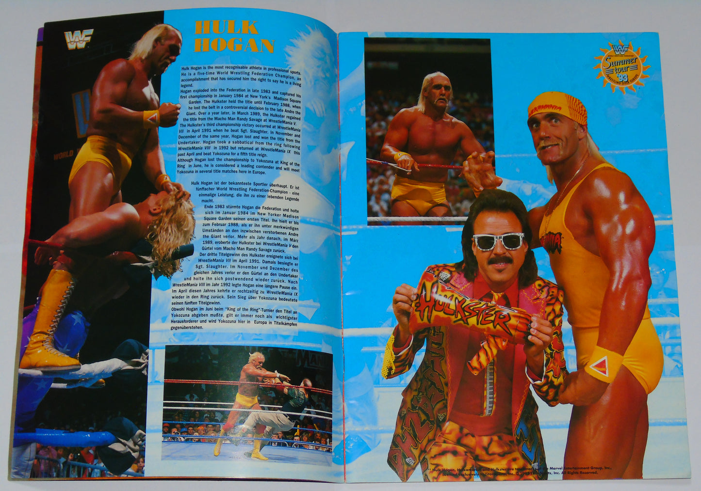 WWF Wrestling European Summer Tour 1993 Official Event Program