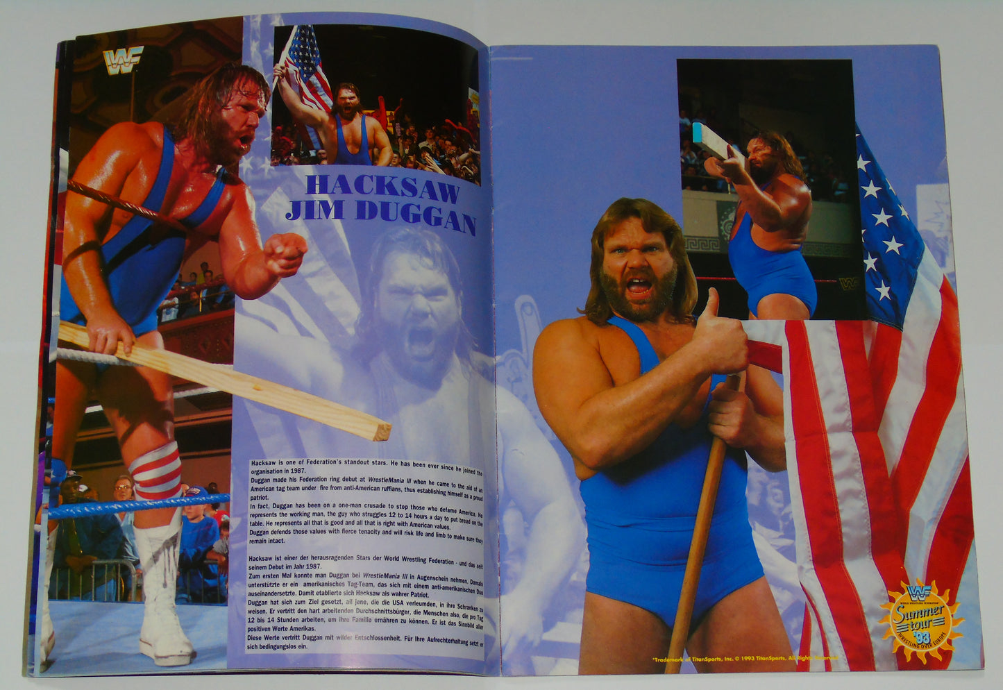 WWF Wrestling European Summer Tour 1993 Official Event Program