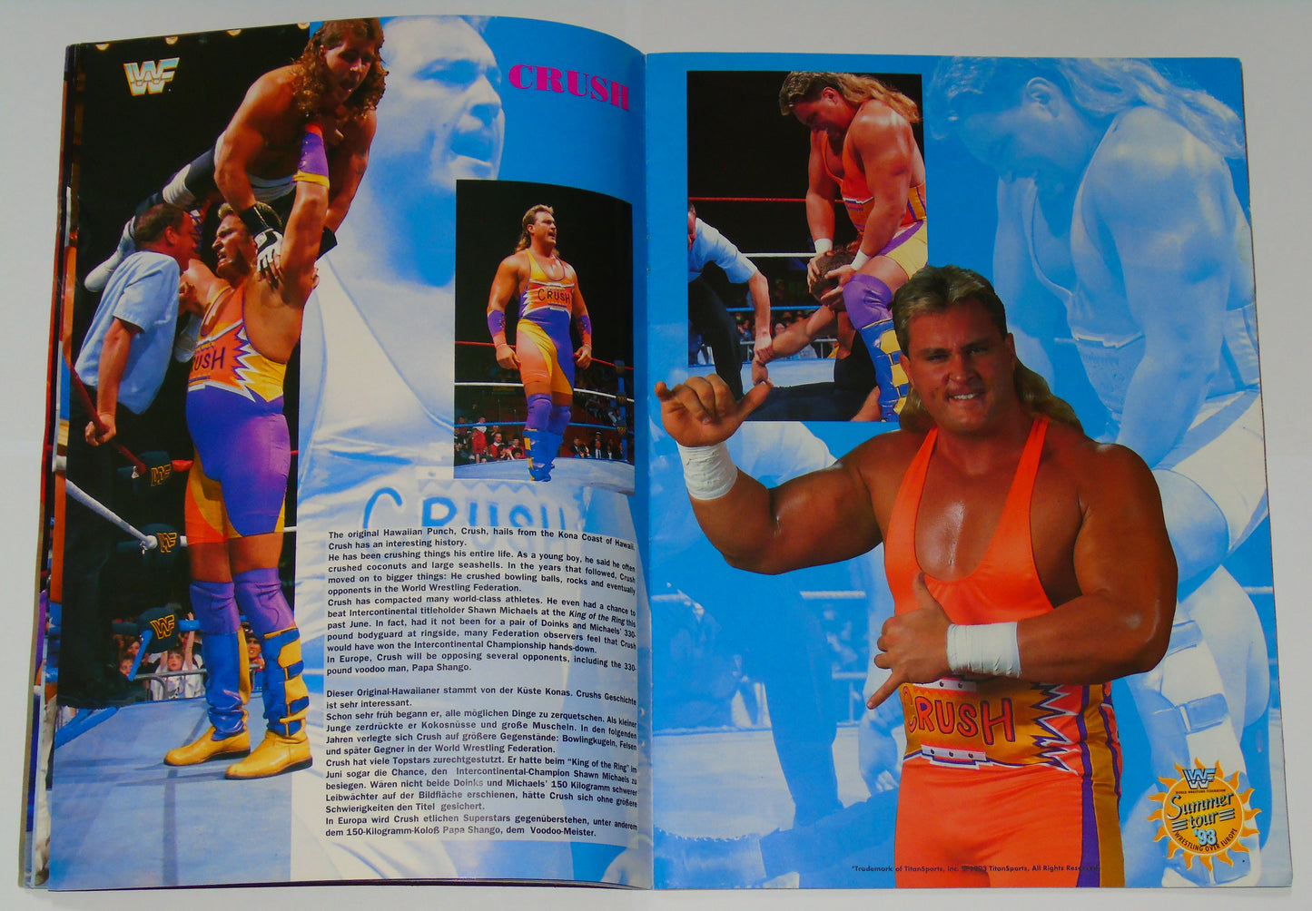WWF Wrestling European Summer Tour 1993 Official Event Program
