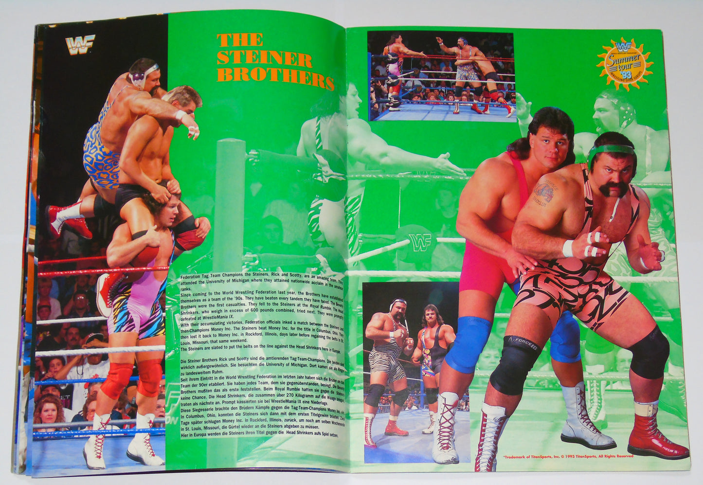 WWF Wrestling European Summer Tour 1993 Official Event Program