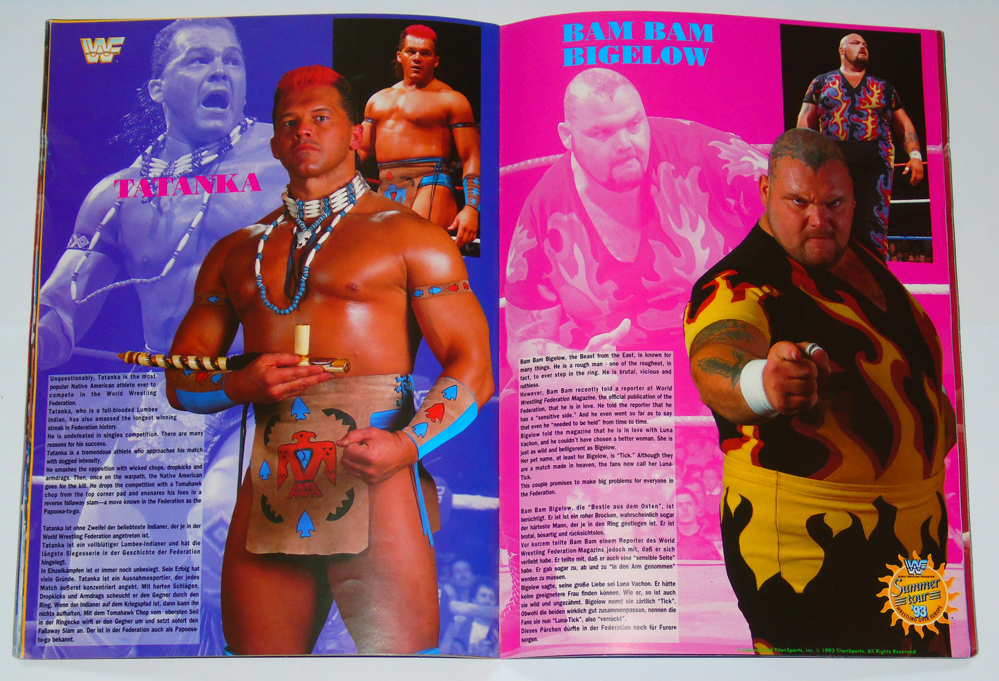 WWF Wrestling European Summer Tour 1993 Official Event Program