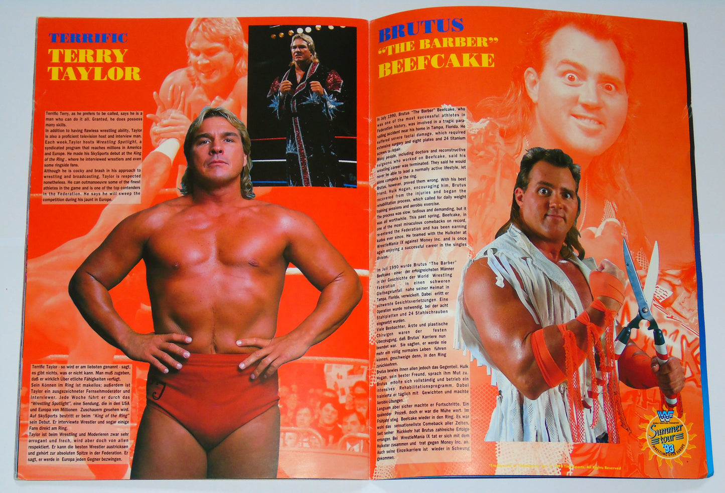 WWF Wrestling European Summer Tour 1993 Official Event Program