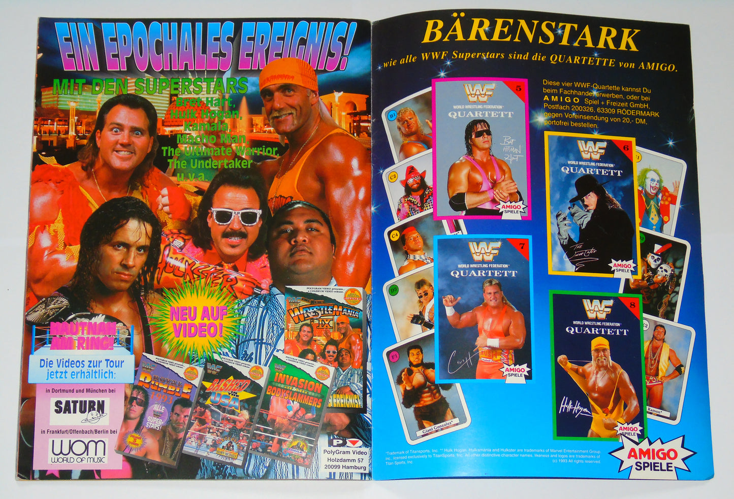 WWF Wrestling European Summer Tour 1993 Official Event Program