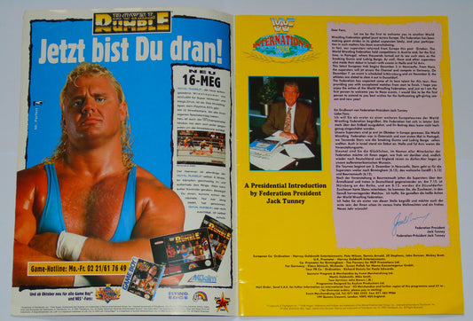 WWF Wrestling European International Tour 1993 Official Event Program