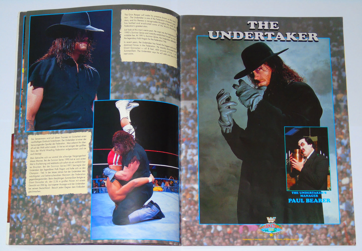 WWF Wrestling European International Tour 1993 Official Event Program