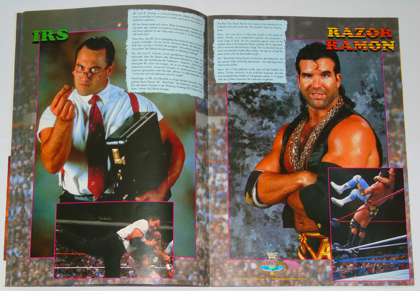 WWF Wrestling European International Tour 1993 Official Event Program