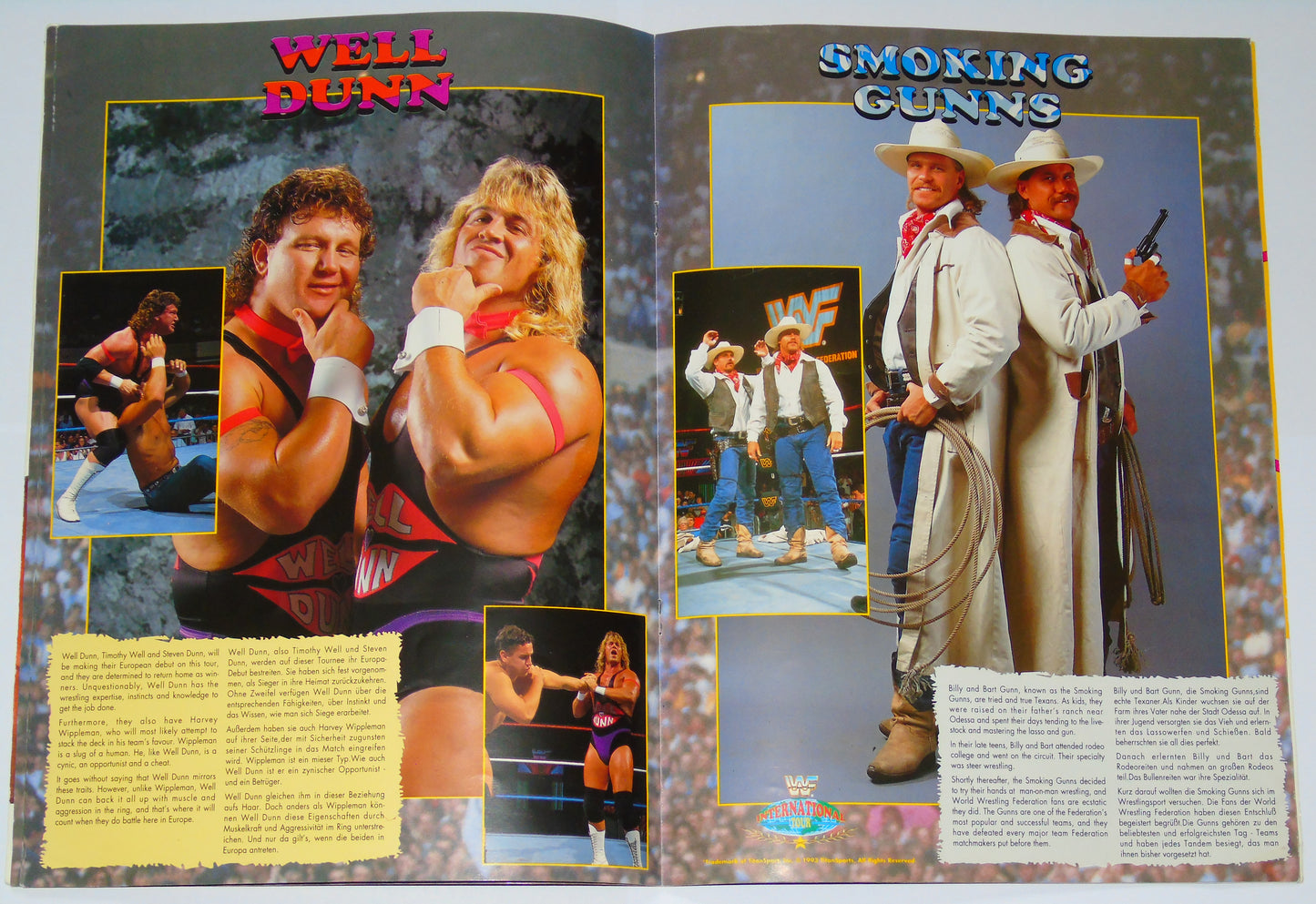 WWF Wrestling European International Tour 1993 Official Event Program