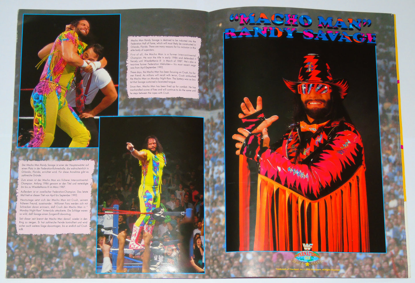 WWF Wrestling European International Tour 1993 Official Event Program