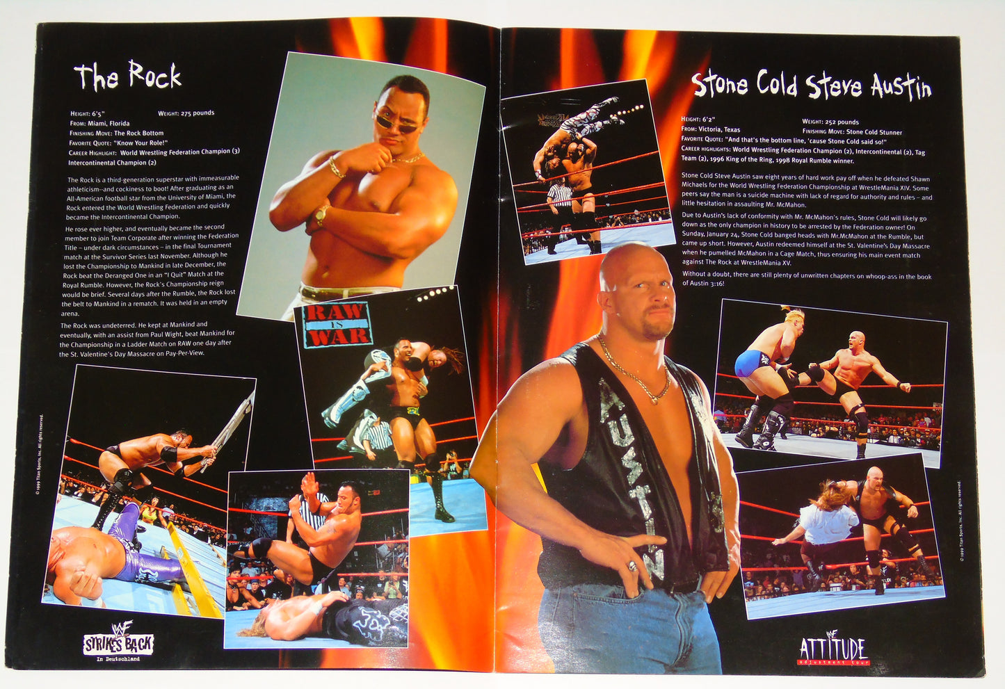 WWF Wrestling Attitude Adjustment Tour 1999 Official Event Program