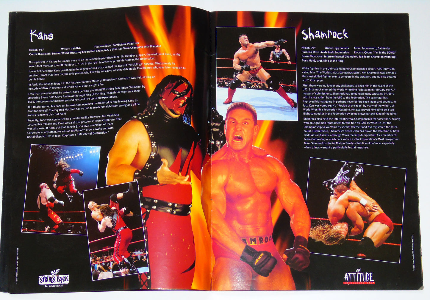 WWF Wrestling Attitude Adjustment Tour 1999 Official Event Program