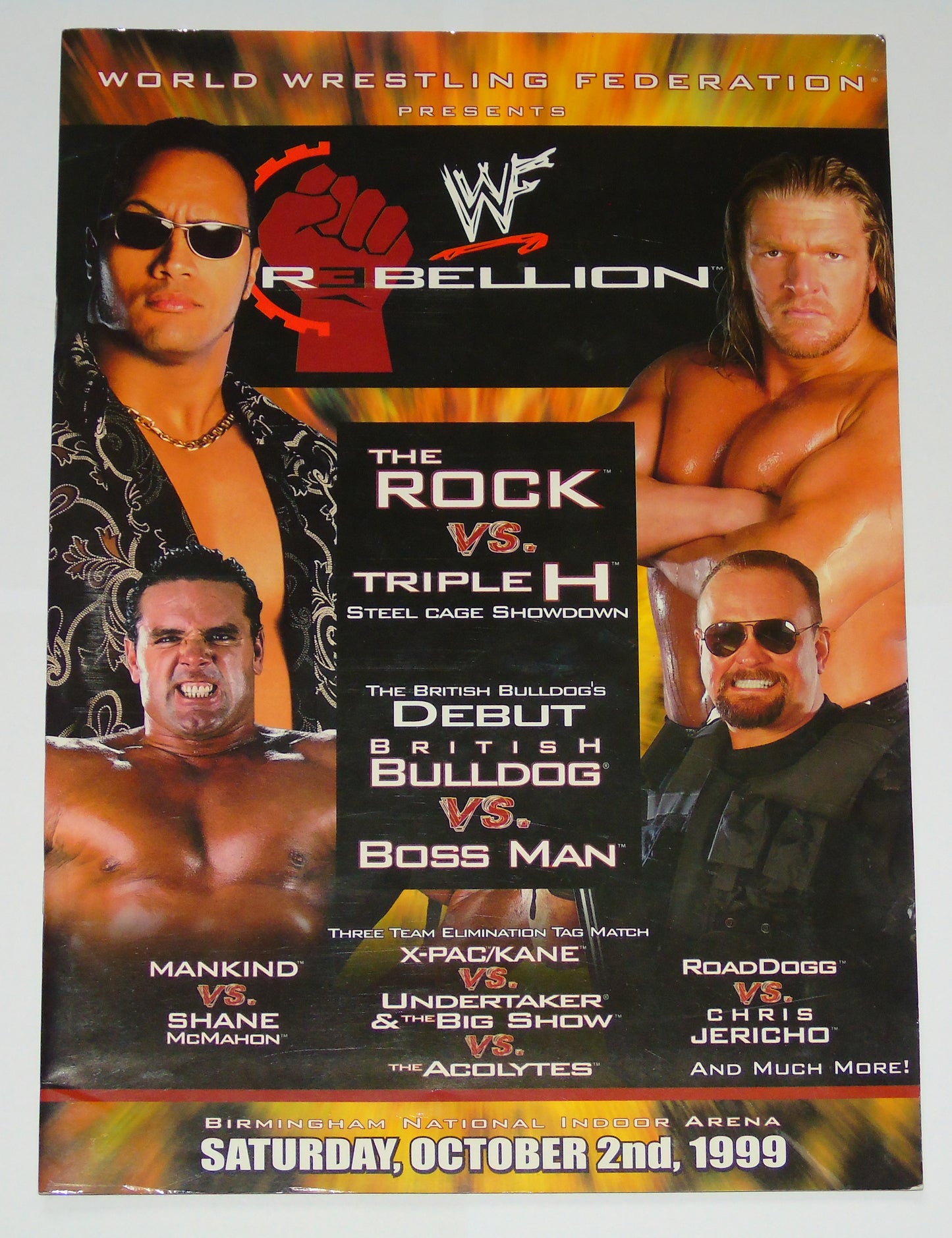 WWF Wrestling Rebellion Tour 1999 Official Event Program