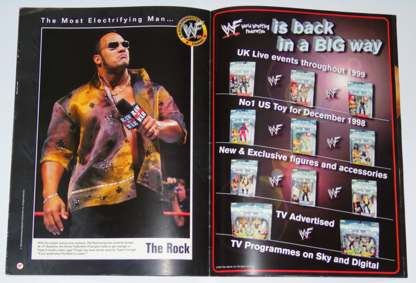 WWF Wrestling Rebellion Tour 1999 Official Event Program