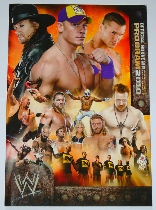WWE Wrestling UK Tour 2010 Official Event Program Signed By Edge, Wade Barrett, Beth Phoenix, The Hart Dynasty & Rosa Mendes