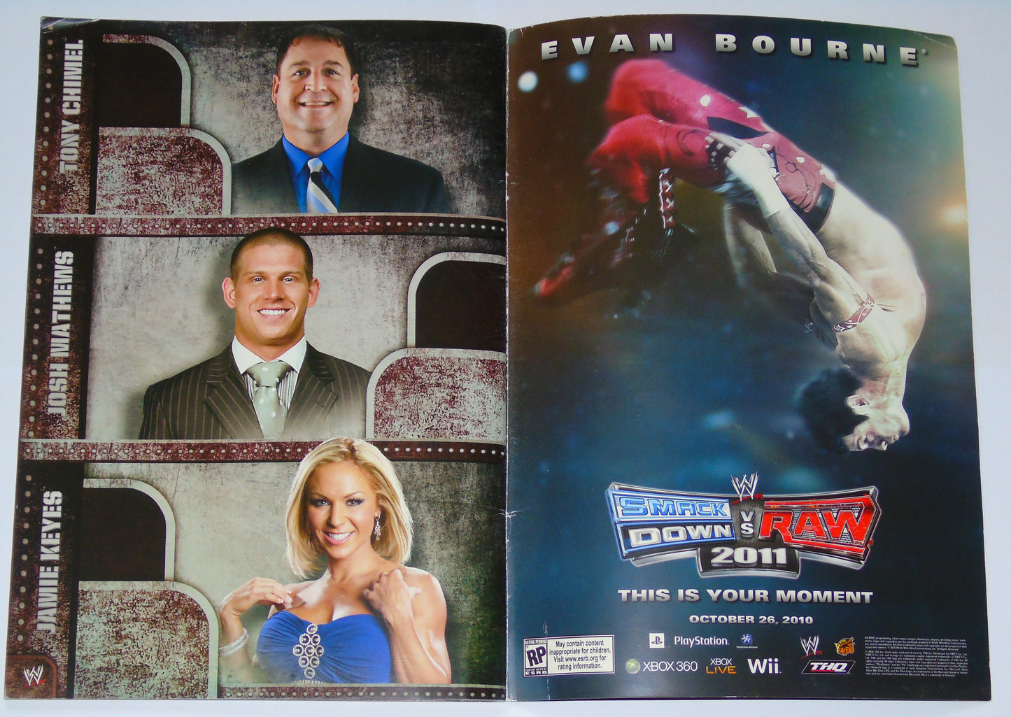WWE Wrestling UK Tour 2010 Official Event Program Signed By Edge, Wade Barrett, Beth Phoenix, The Hart Dynasty & Rosa Mendes