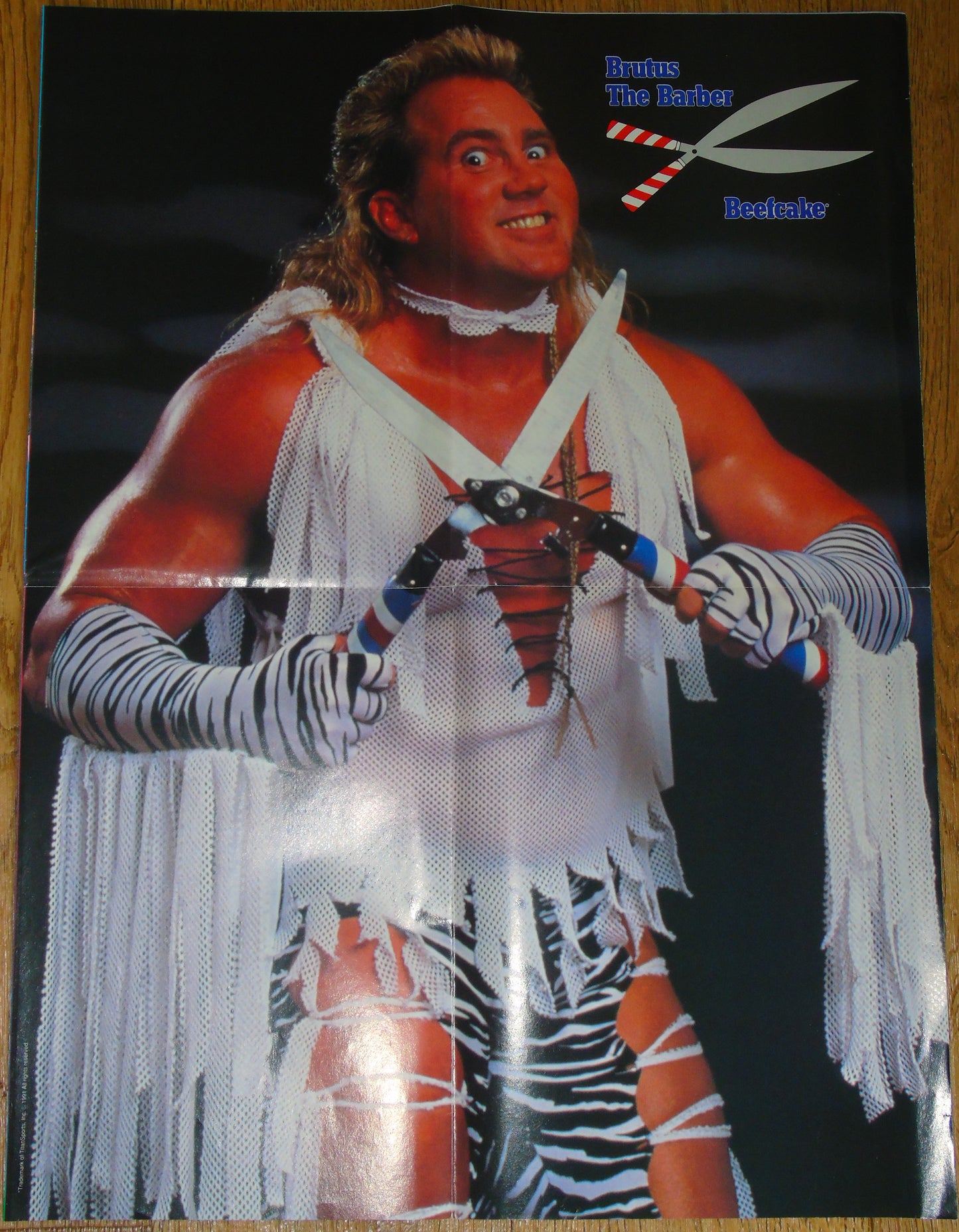 WWF Wrestling 1991 UK Sporting Superstars Publication with Double Poster Special