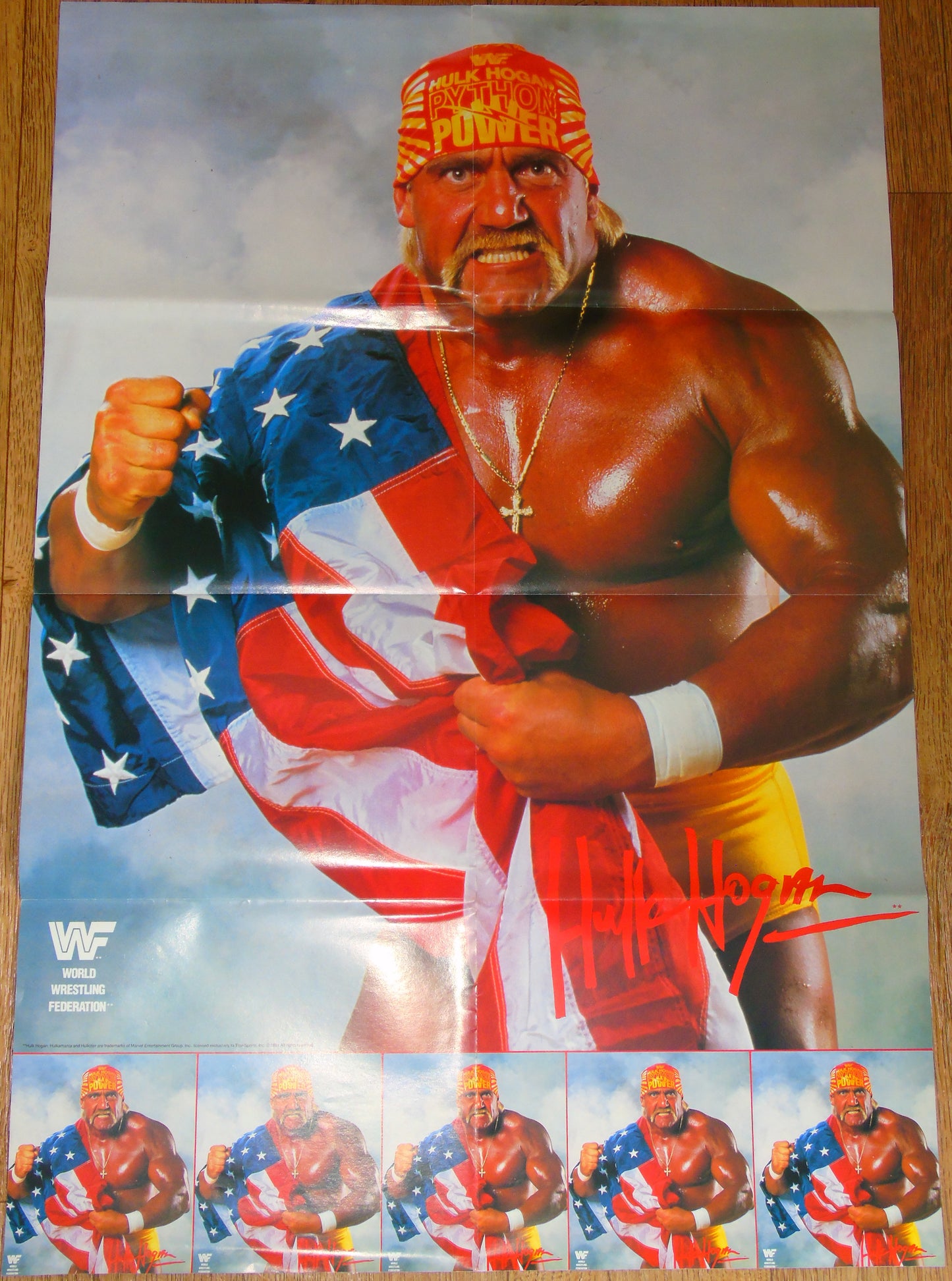 WWF Wrestling 1991 UK Sporting Superstars Publication with Double Poster Special