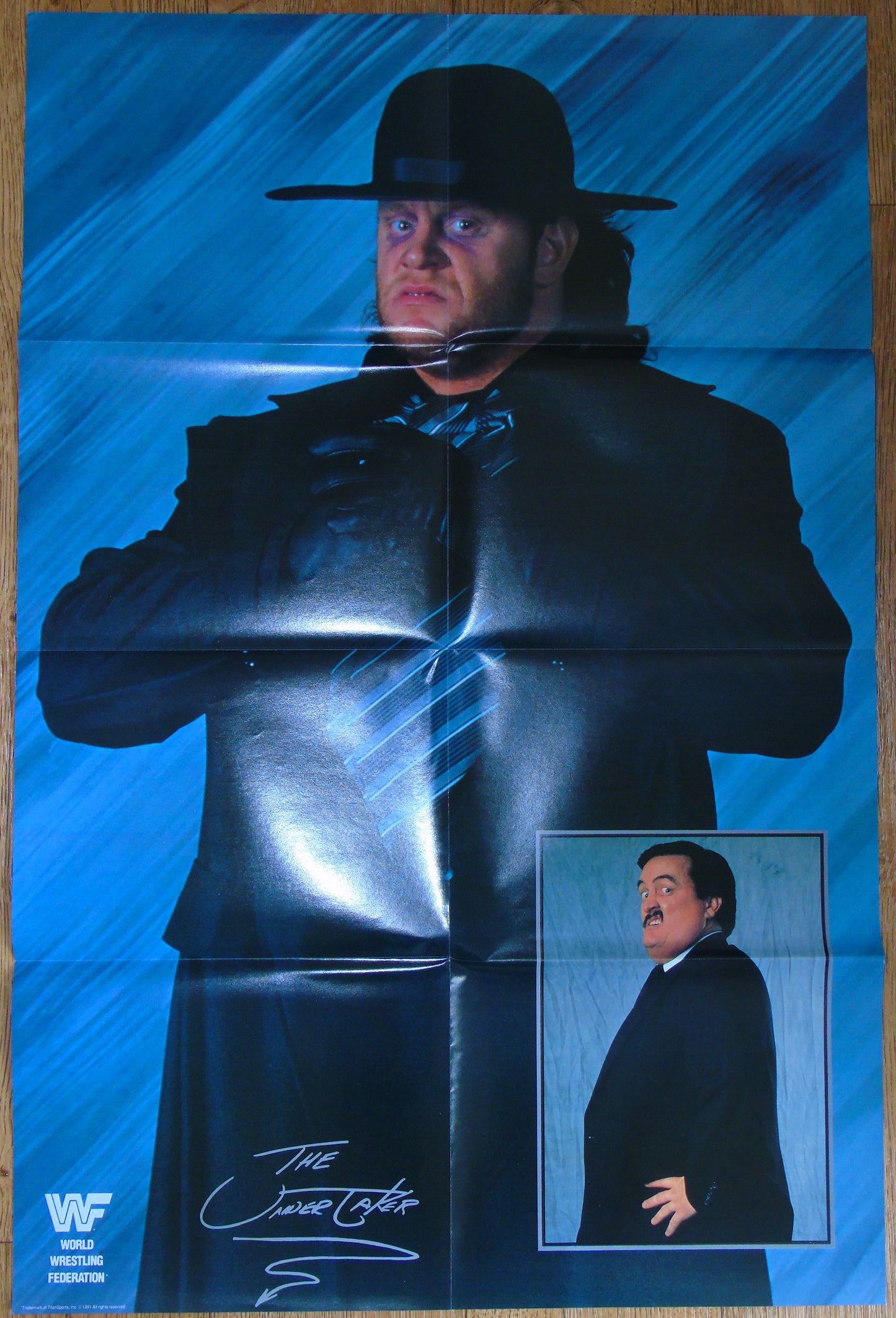 WWF Wrestling 1991 UK Sporting Superstars Publication with Double Poster Special
