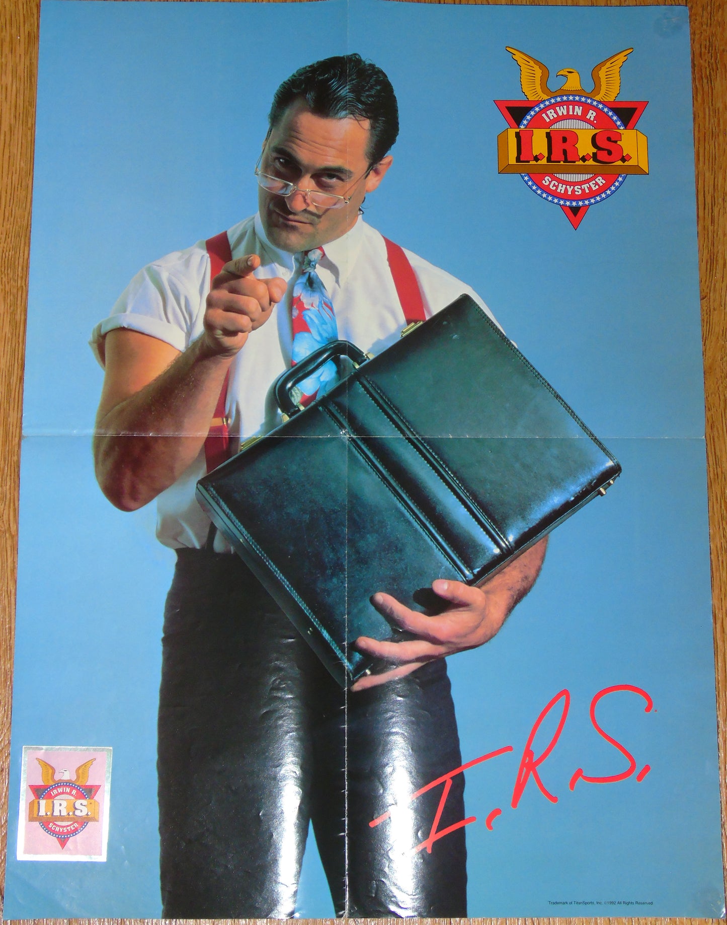 WWF Wrestling 1992 UK Sporting Superstars Publication with Double Poster Special