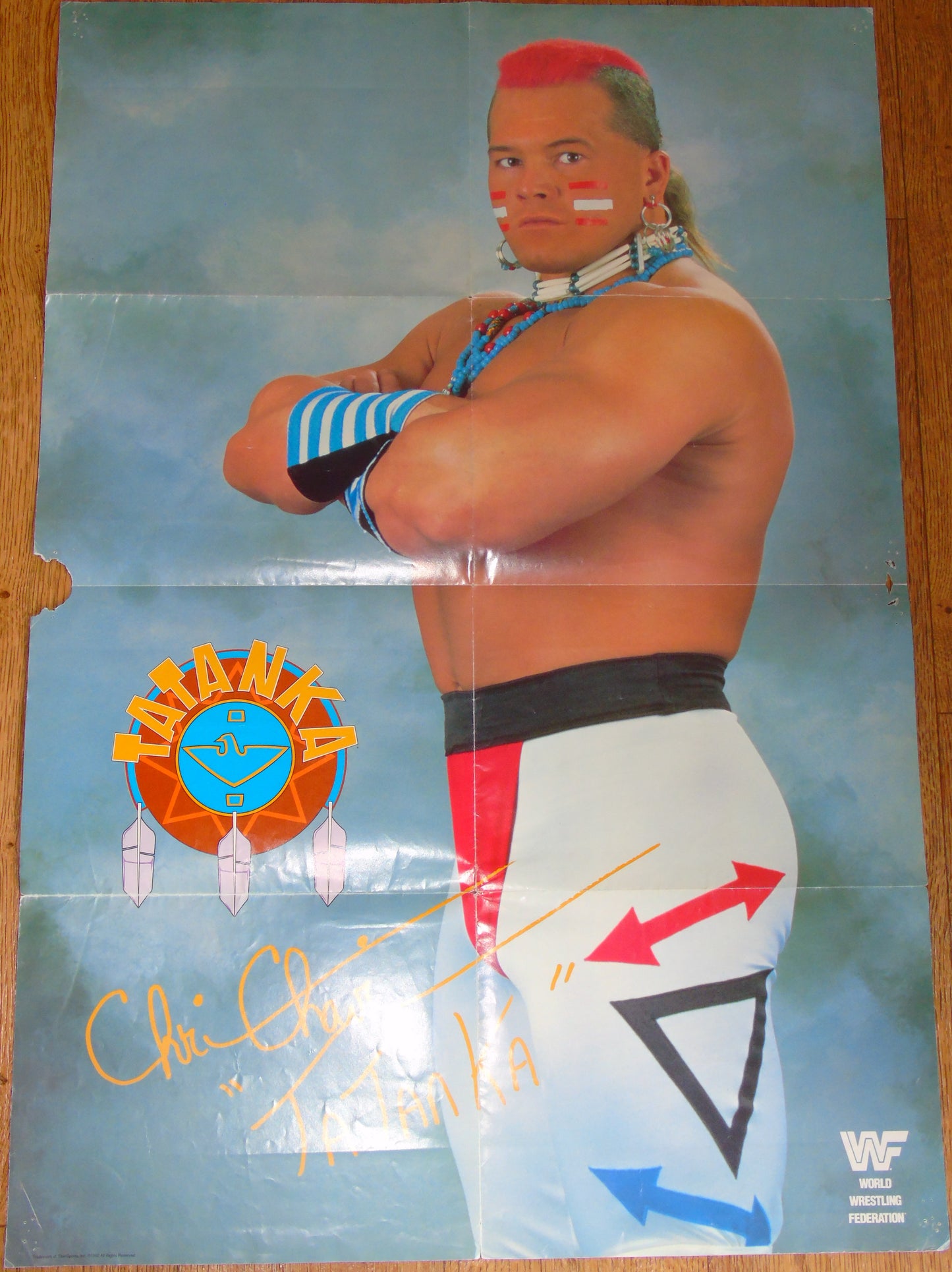 WWF Wrestling 1992 UK Sporting Superstars Publication with Double Poster Special