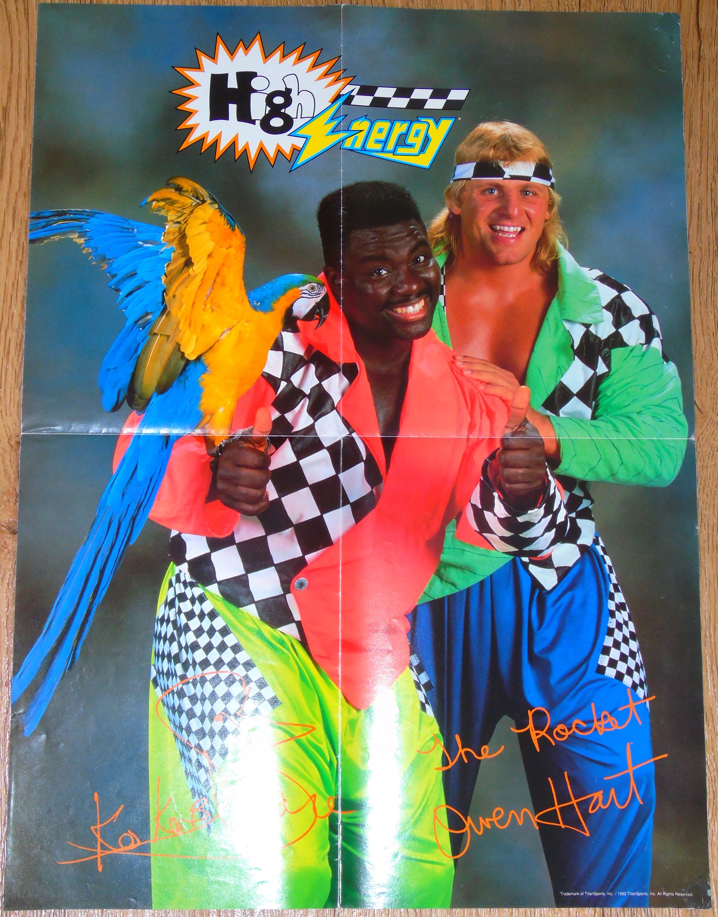 WWF Wrestling 1992 UK Sporting Superstars Publication with Double Poster Special