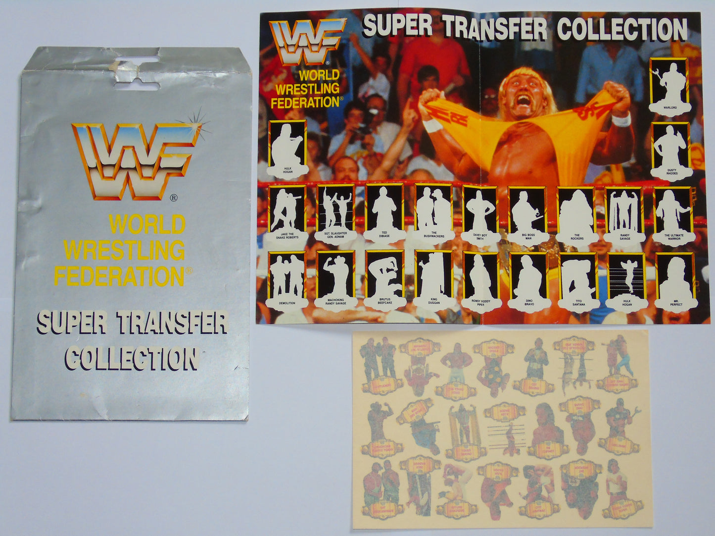 WWF Wrestling Temporary Tattoos Super Transfer Collection