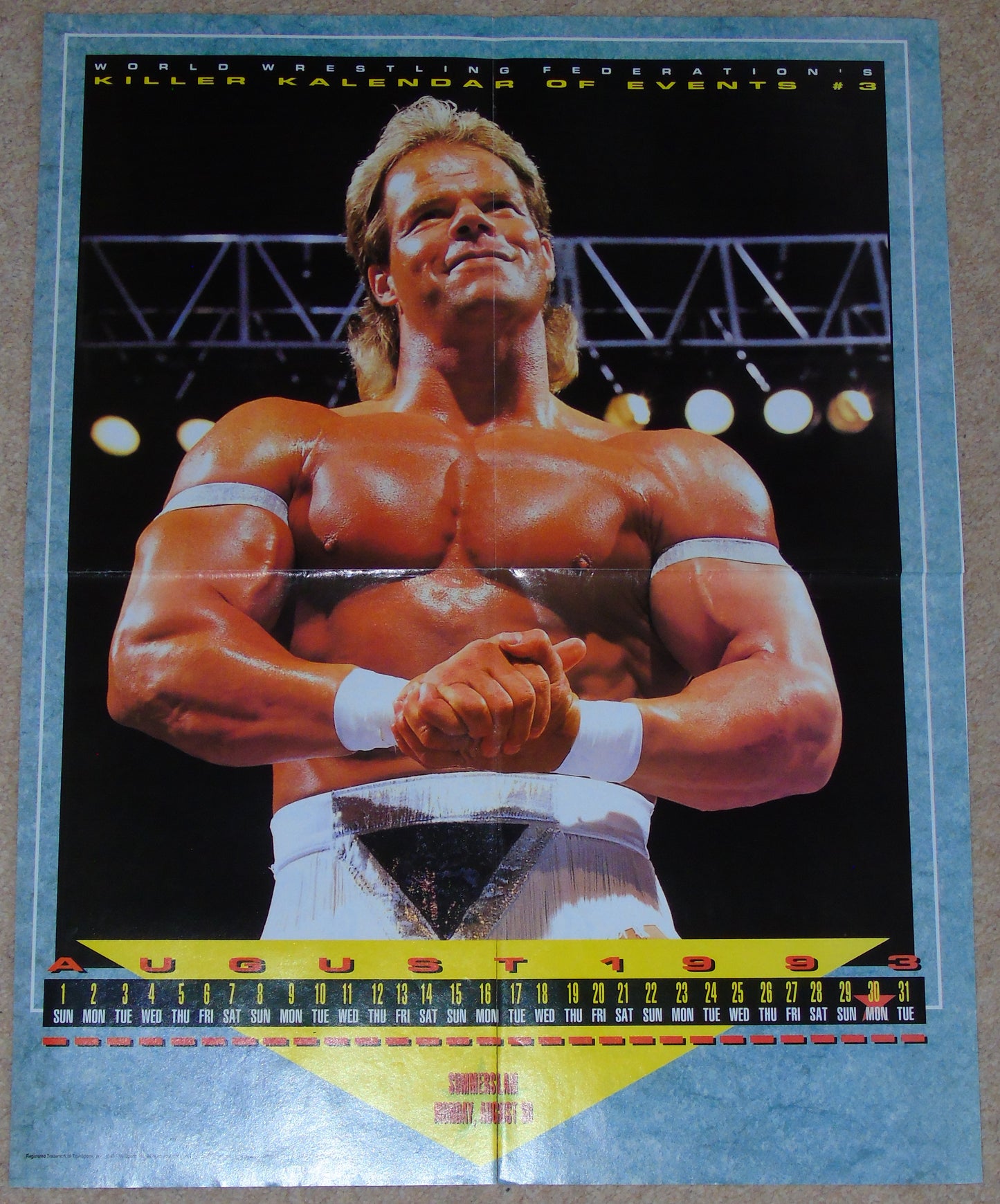 Lex Luger Official WWF Killer Kalendar Magazine Poster