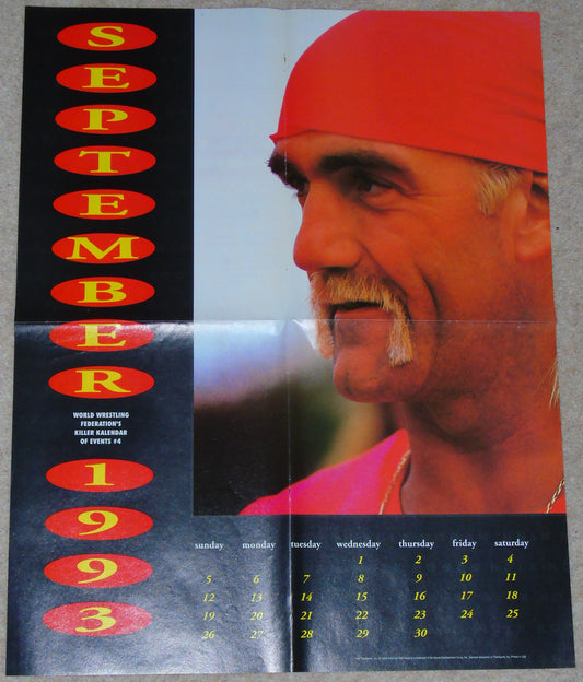 Hulk Hogan Official WWF Killer Kalendar Magazine Poster