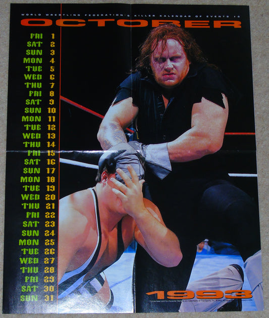 The Undertaker Official WWF Killer Kalendar Magazine Poster