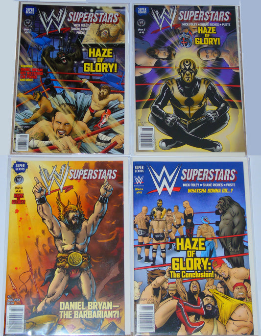 WWE Superstars Haze Of Glory Super Genius Wrestling Comic Set Issues 1-4