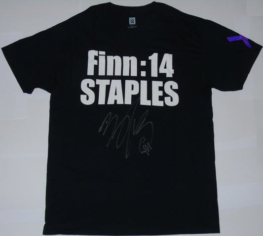 Ring Worn & Signed Finn Balor WWE 14 Staples T-Shirt
