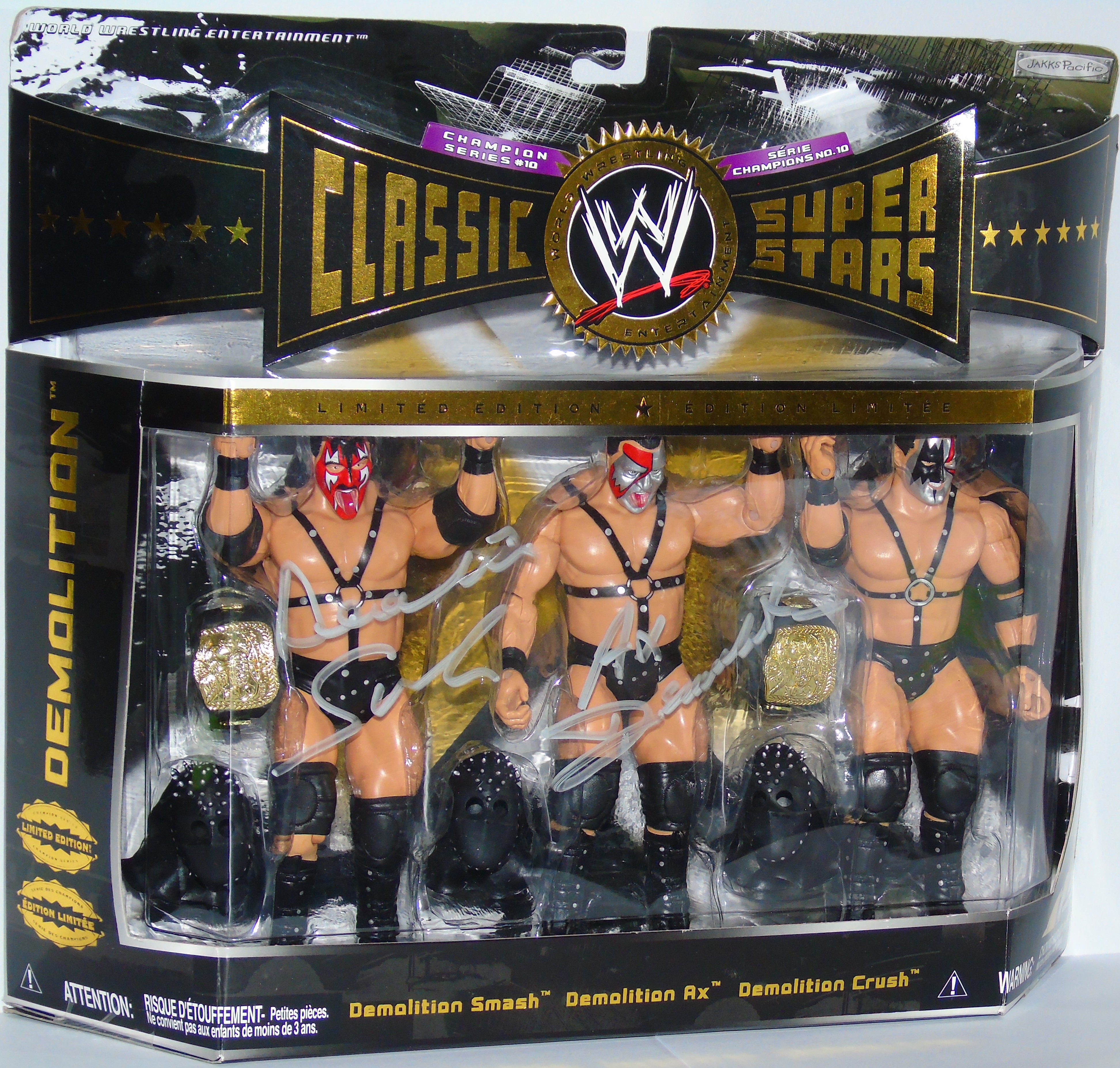 Demolition Ax & Smash WWE/WWF Jakks Classic Signed Triple Figure Set ( –  RetroWrestling.com