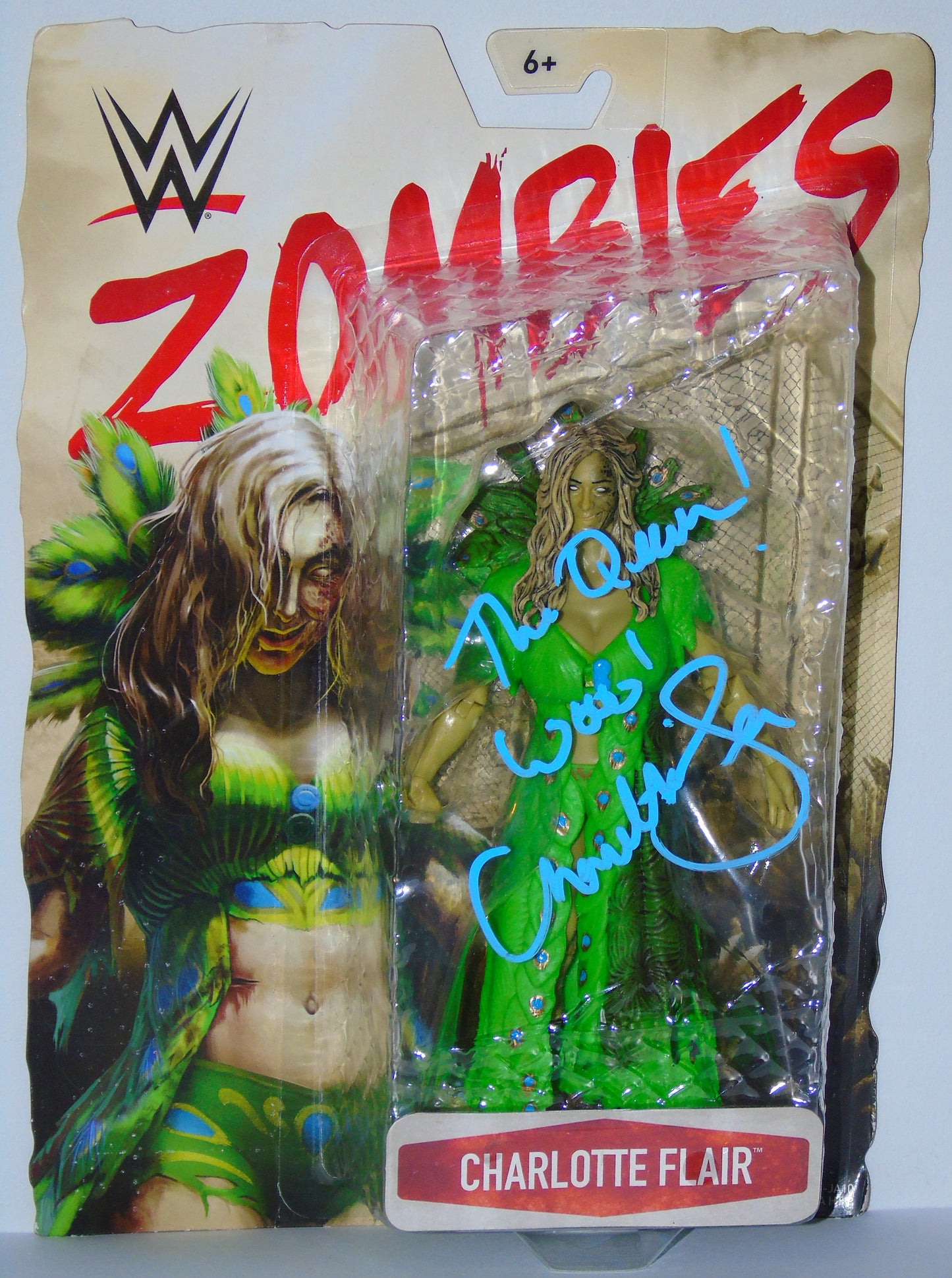 Charlotte Flair WWE Mattel Zombies Signed Figure