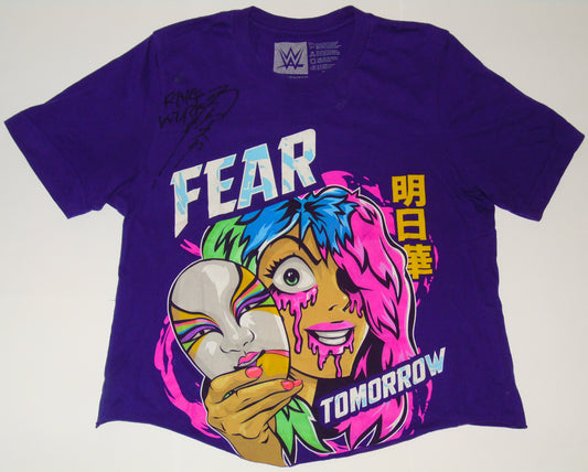 Asuka Ring Worn & Signed WWE Wrestling T-Shirt