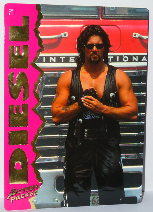 WWF Wrestling Diesel Super Sized Action Packed Promo Trading Card