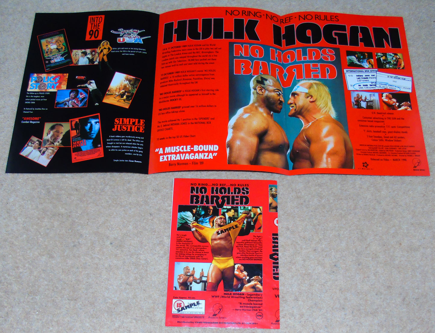 Rare No Holds Barred WWF WWE Wrestling Official Movie Press Kit