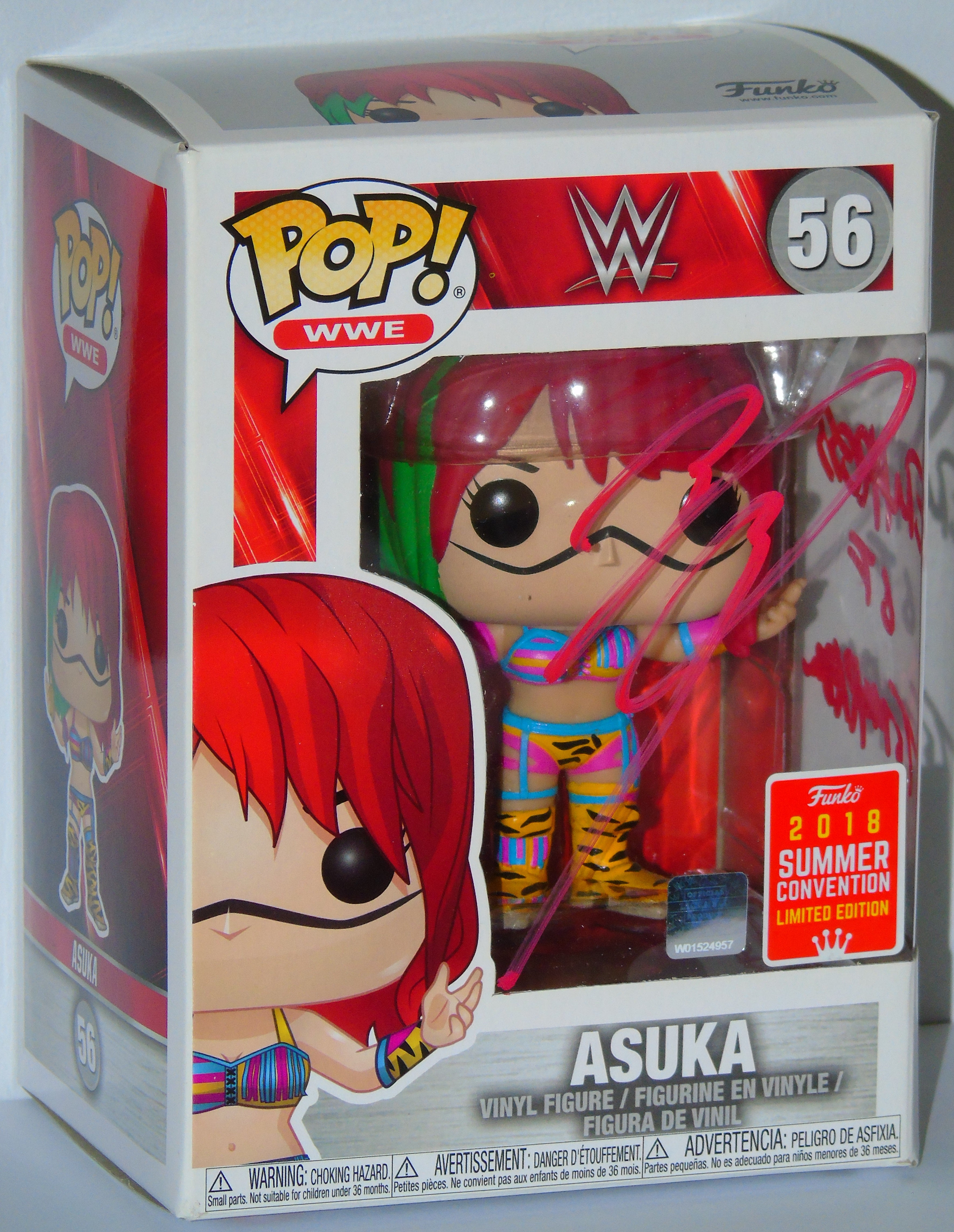 Asuka WWE Funko Pop Vinyl Signed Figure 2018 Summer Convention Ltd Ed