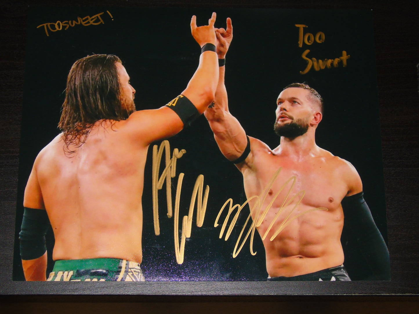 Adam Cole vs Finn Balor WWE NXT Signed Photo