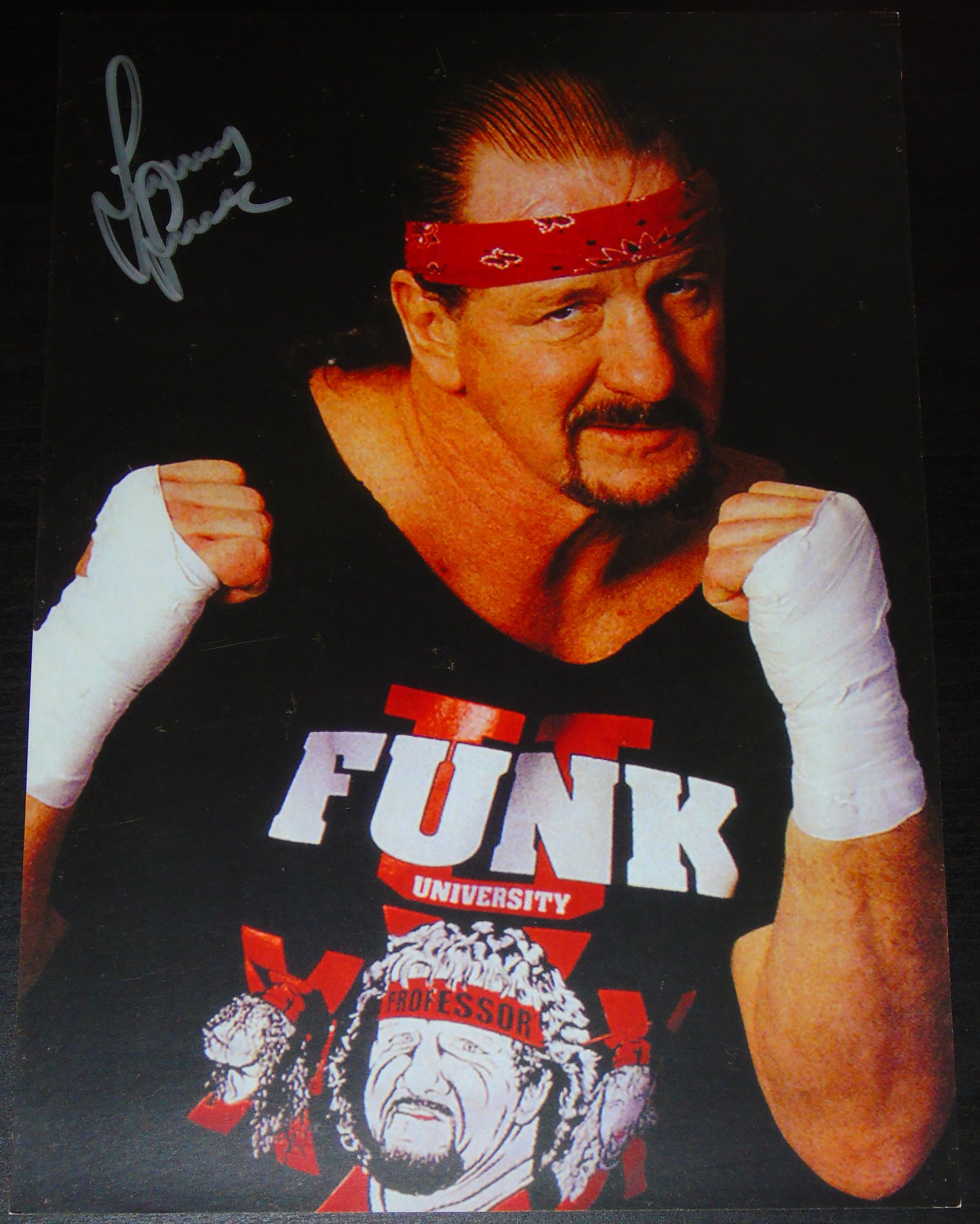 Terry Funk Wrestling Signed Promo Photo