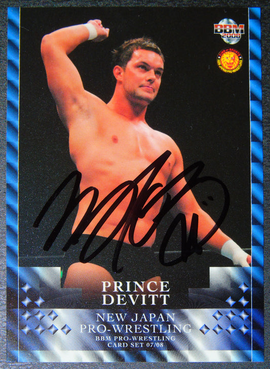 NJPW Prince Devitt Hand-Signed Official Rookie Wrestling Trading Card