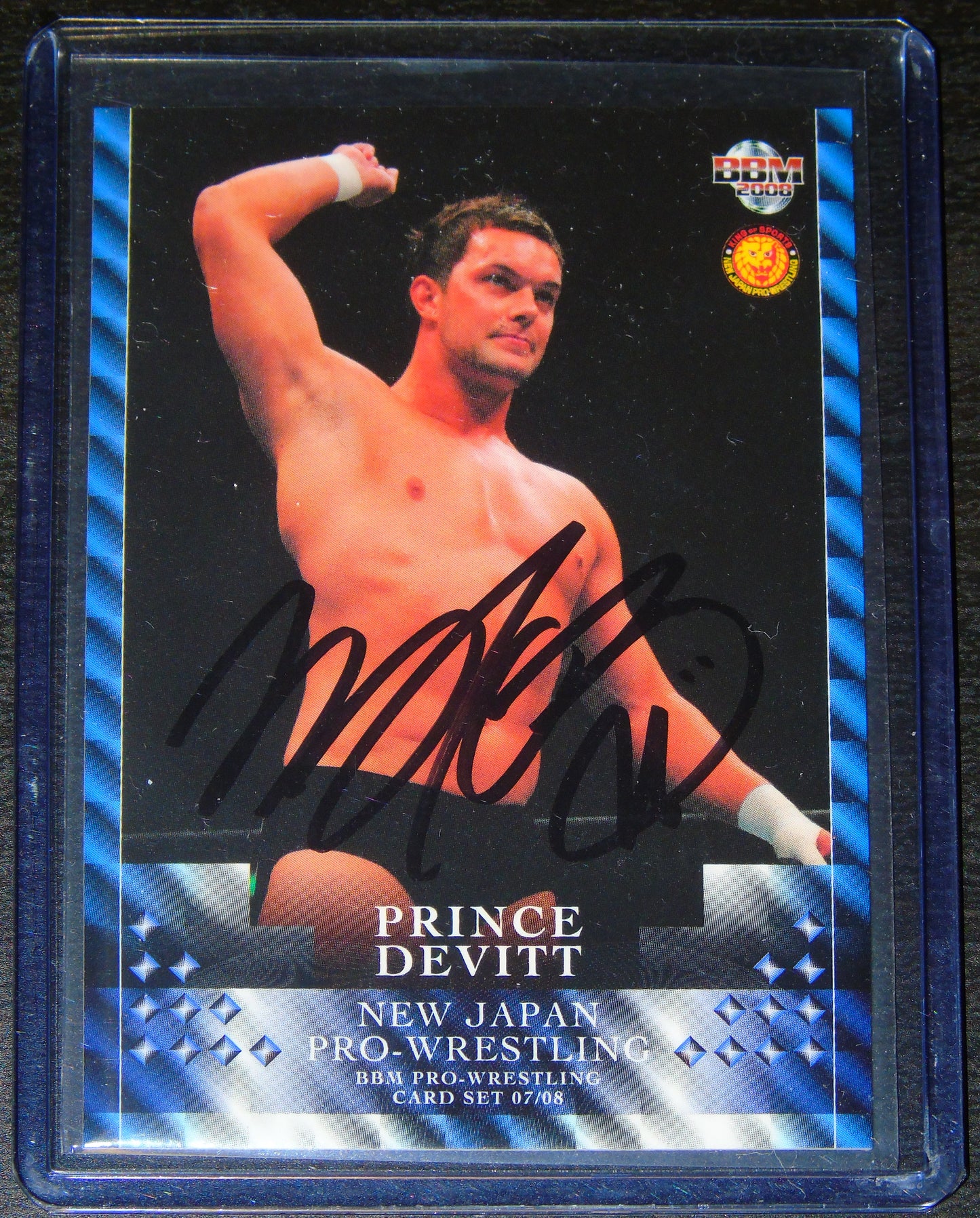 NJPW Prince Devitt Hand-Signed Official Rookie Wrestling Trading Card