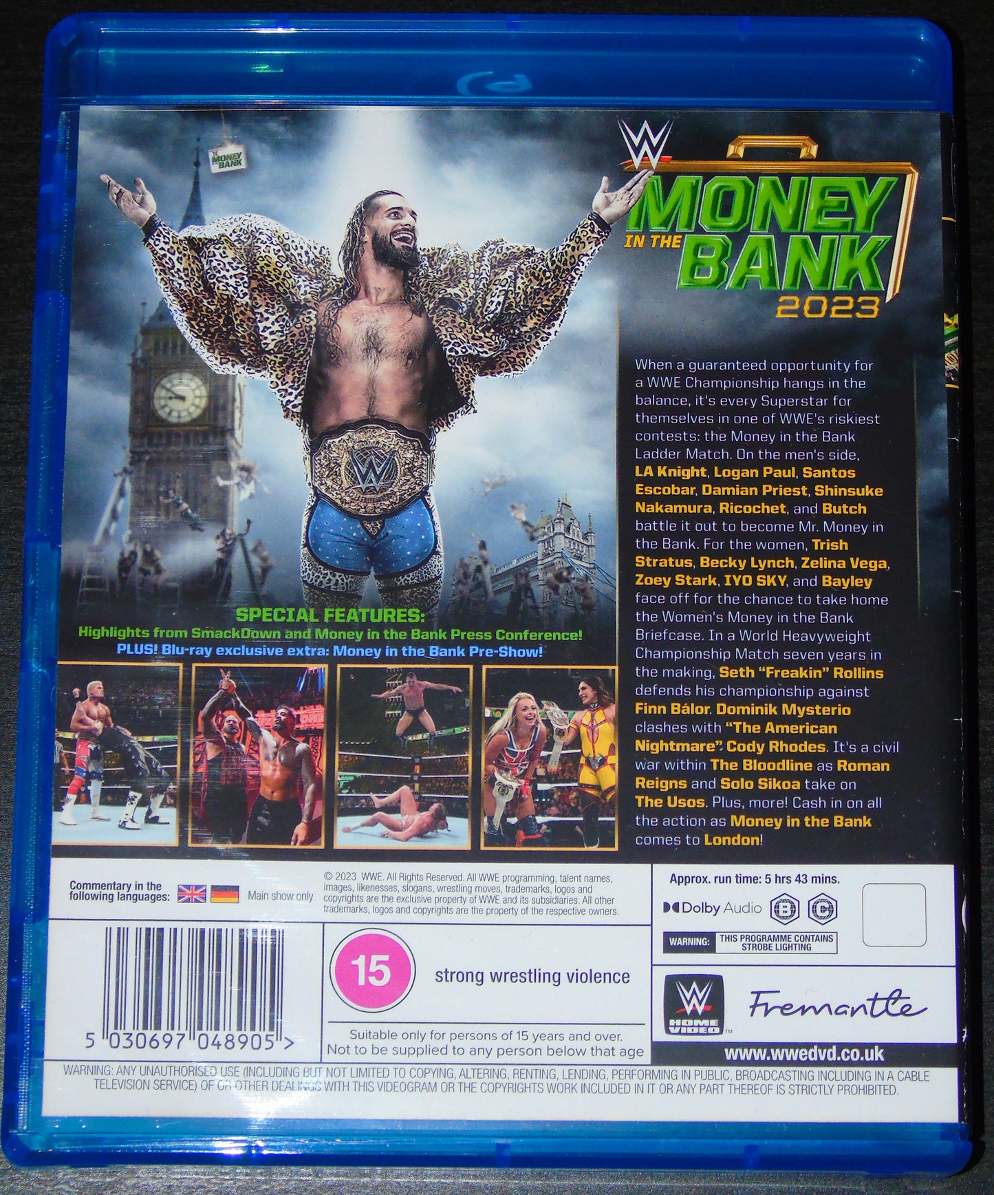 Solo Sikoa WWE Signed Money In The Bank  Blu Ray